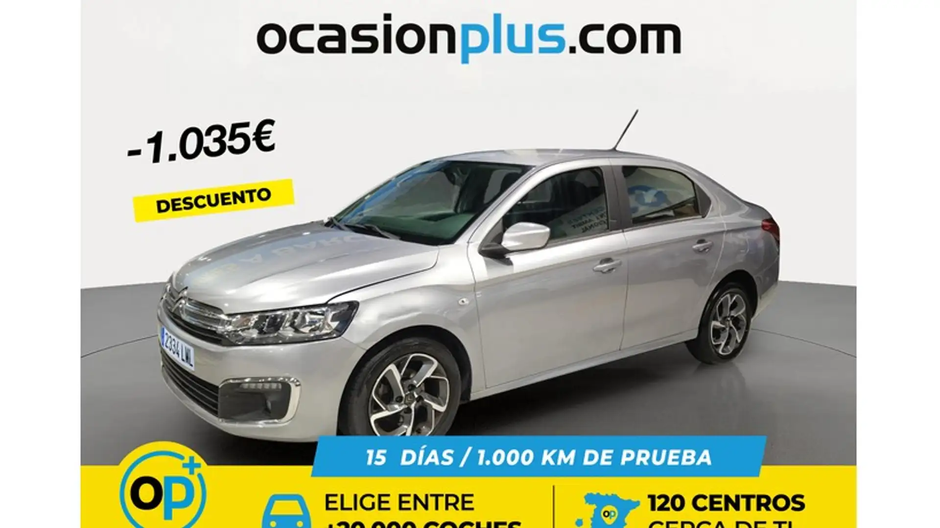 Citroen C-Elysée 1.5BlueHDi S&S Shine 100 Argent - 1