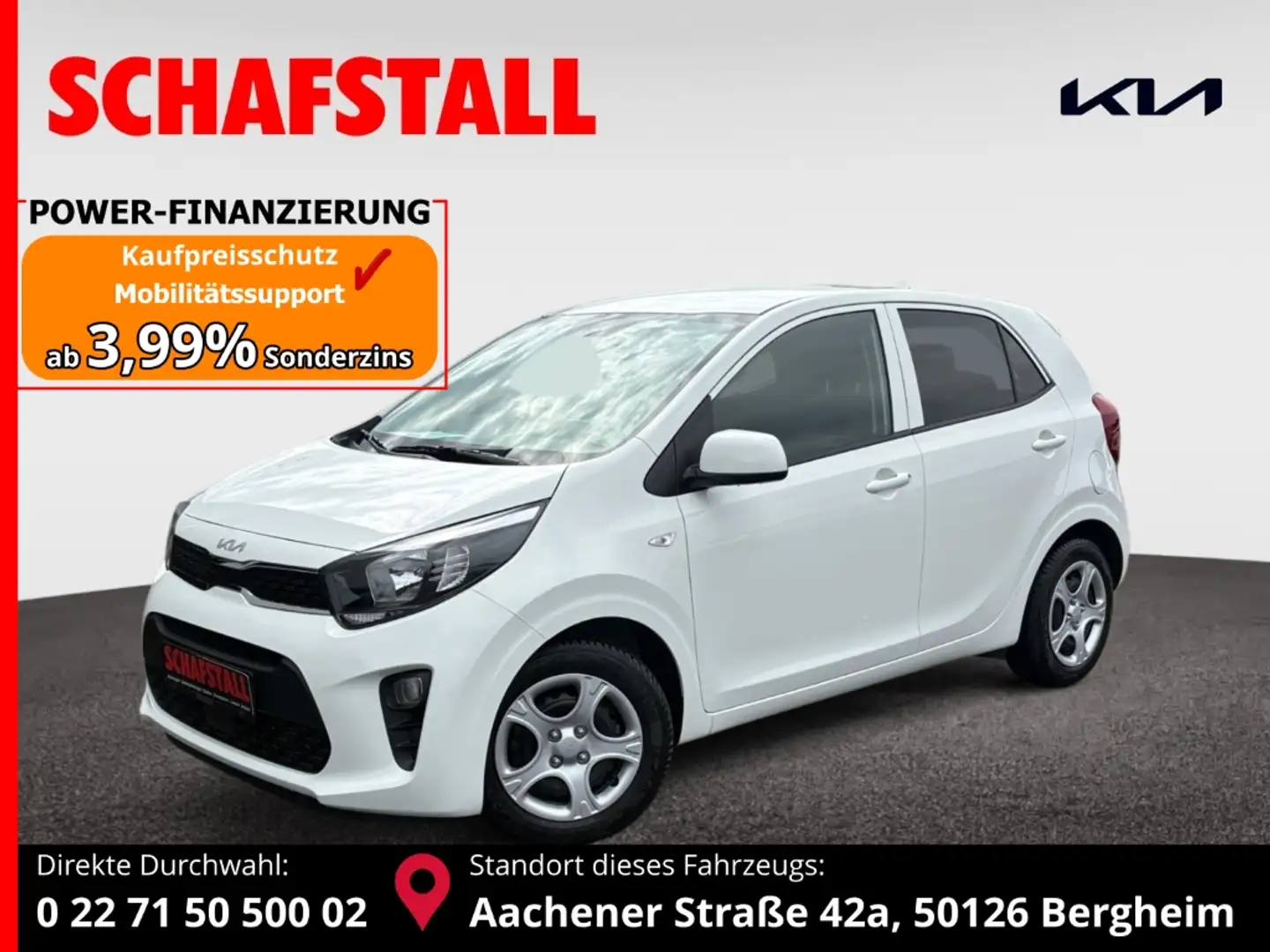 Kia Picanto Vision 1.0 Automatik Navi Kamera Sitzheiz. Allwett Weiß - 1