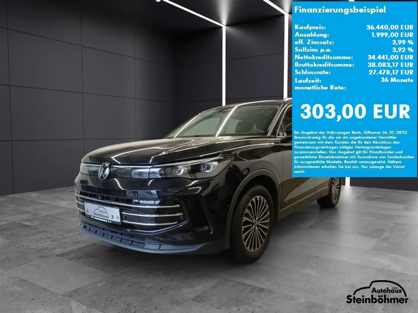 Volkswagen Tiguan Elegance 1.5eTSI DSG IQ.Light NAV AHK ACC Noir - 2