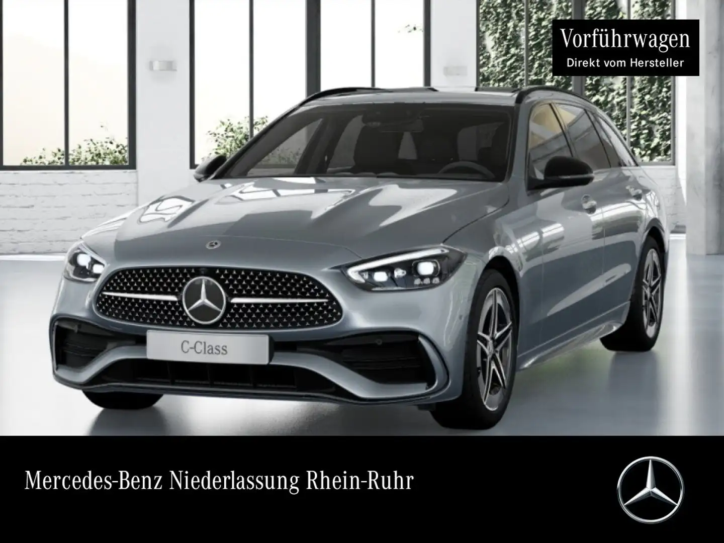 Mercedes-Benz C 300 e T AMG+NIGHT+PANO+360+AHK+BURMESTER+KEYLESS Plateado - 1