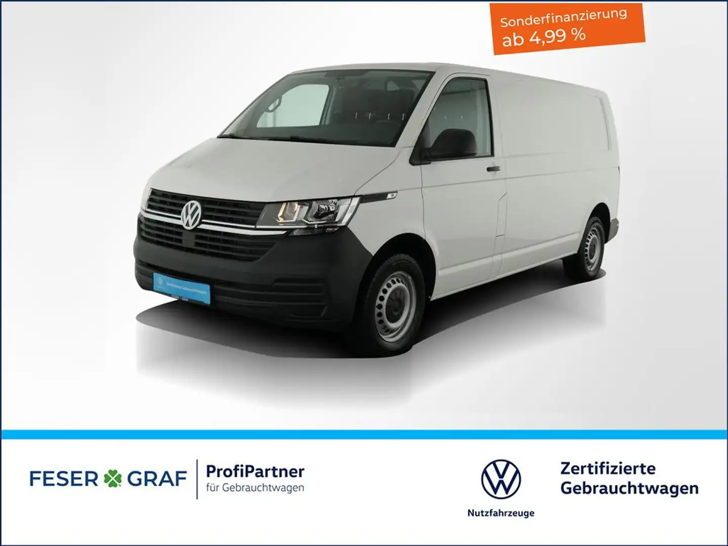 Volkswagen T6.1 Transporter 6.1 Kasten 2.0 TDI LR Klimaanlage PDC Blanco - 1