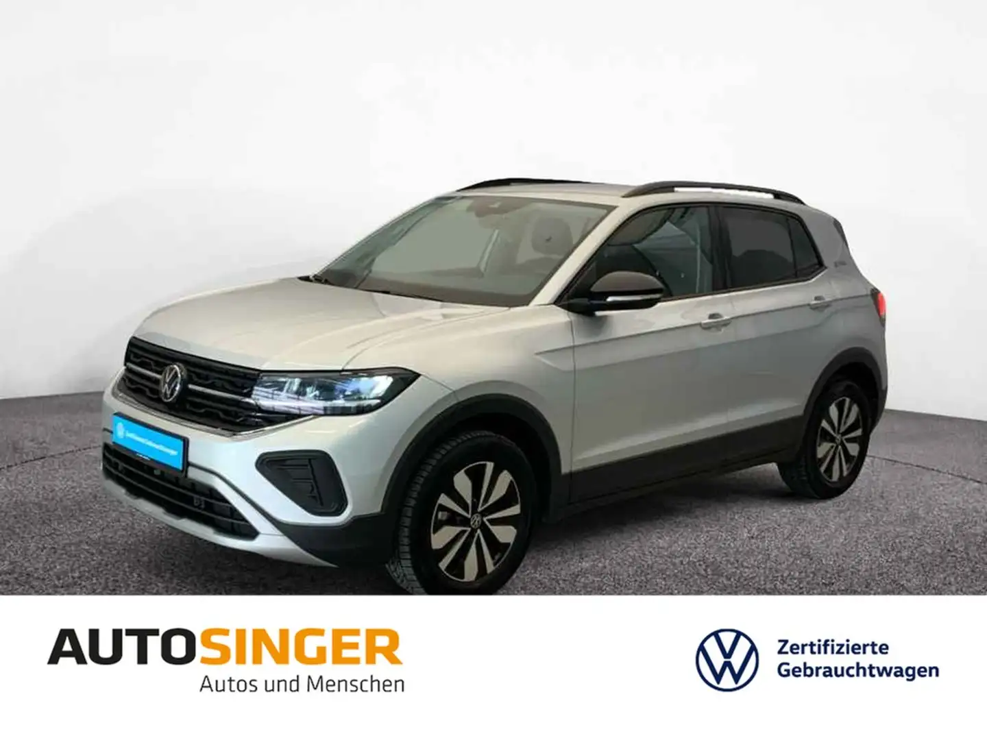 Volkswagen T-Cross Goal 1.0 TSI DSG *AHK*LED*ACC*NAVI*SHZ* Silber - 1