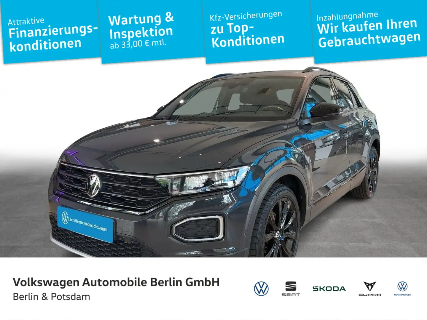 Volkswagen T-Roc 1.5 TSI Sport DSG Navi LED PDC SHZ Grau - 1