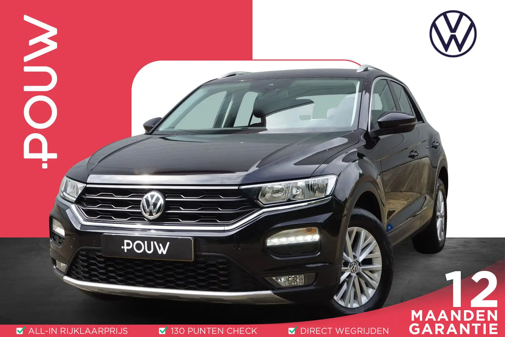 Volkswagen T-Roc 1.0 TSI 115pk Style | Navigatie | Adaptive Cruise Zwart - 1