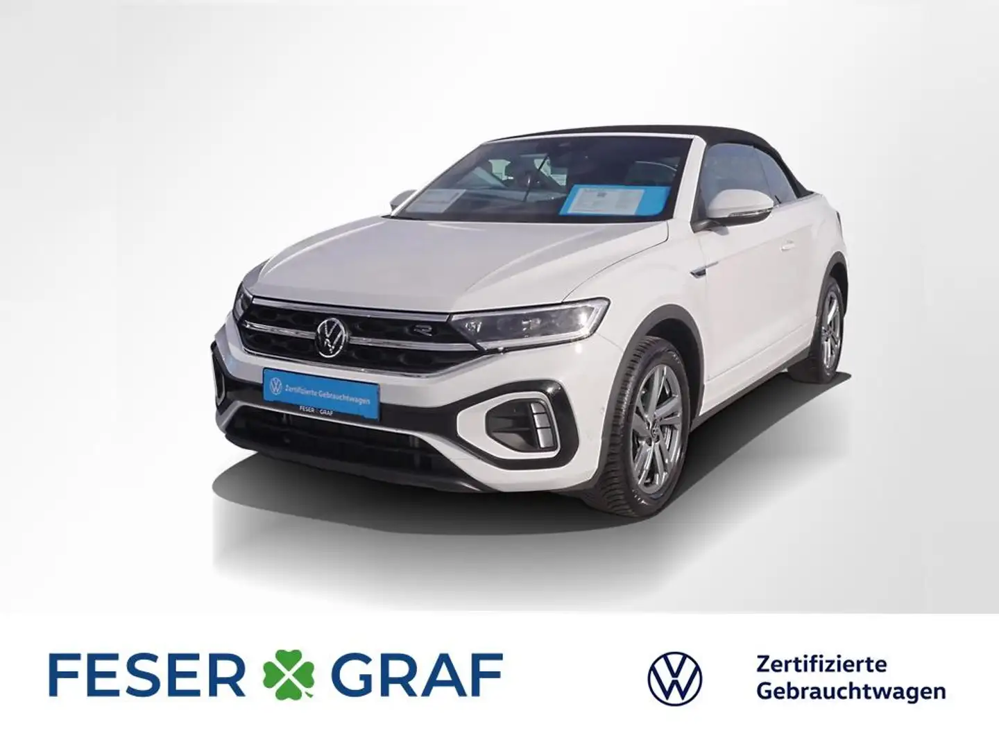 Volkswagen T-Roc Cabrio 1.5 TSI R-Line AHK LED Navi Sitzh. Weiß - 1