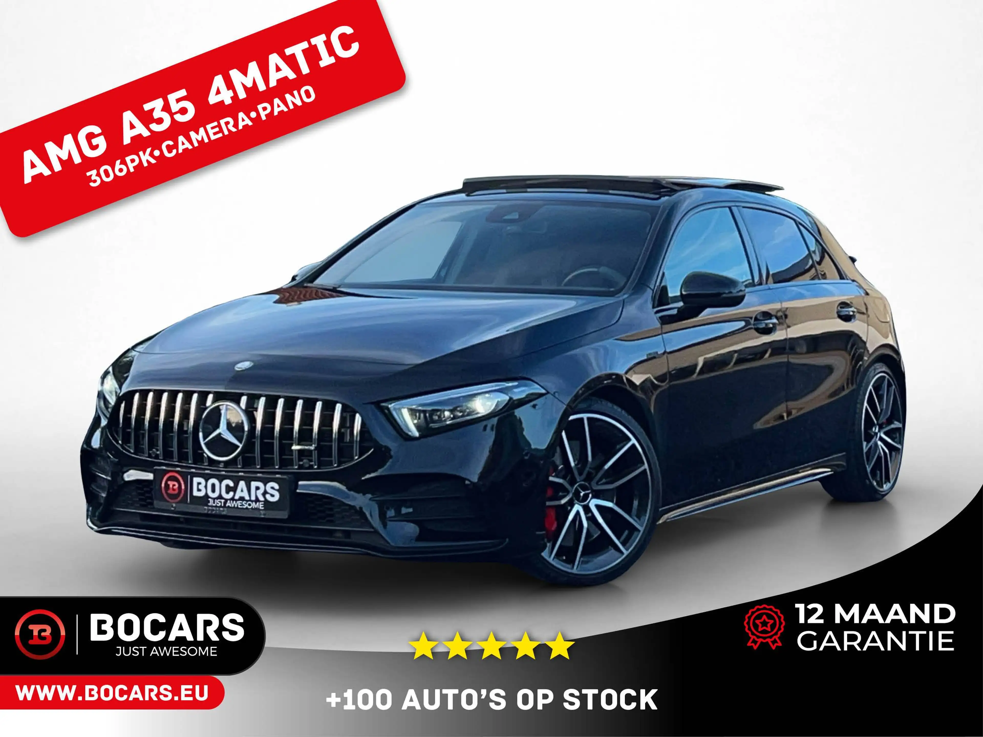 Mercedes-Benz A 35 AMG 4-Matic • BLACKPACK • PANO • LED Multibeam • Rode remklauwen • Memoryseats • Keyless-GO