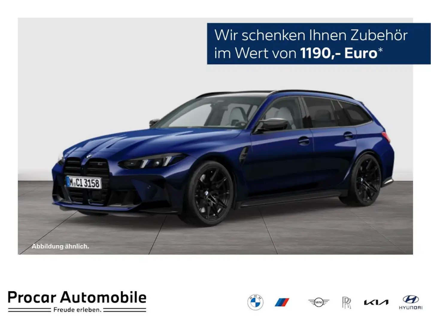 BMW M3 Competition M xDrive M Sport HUD ACC RFK LED Blu/Azzurro - 1