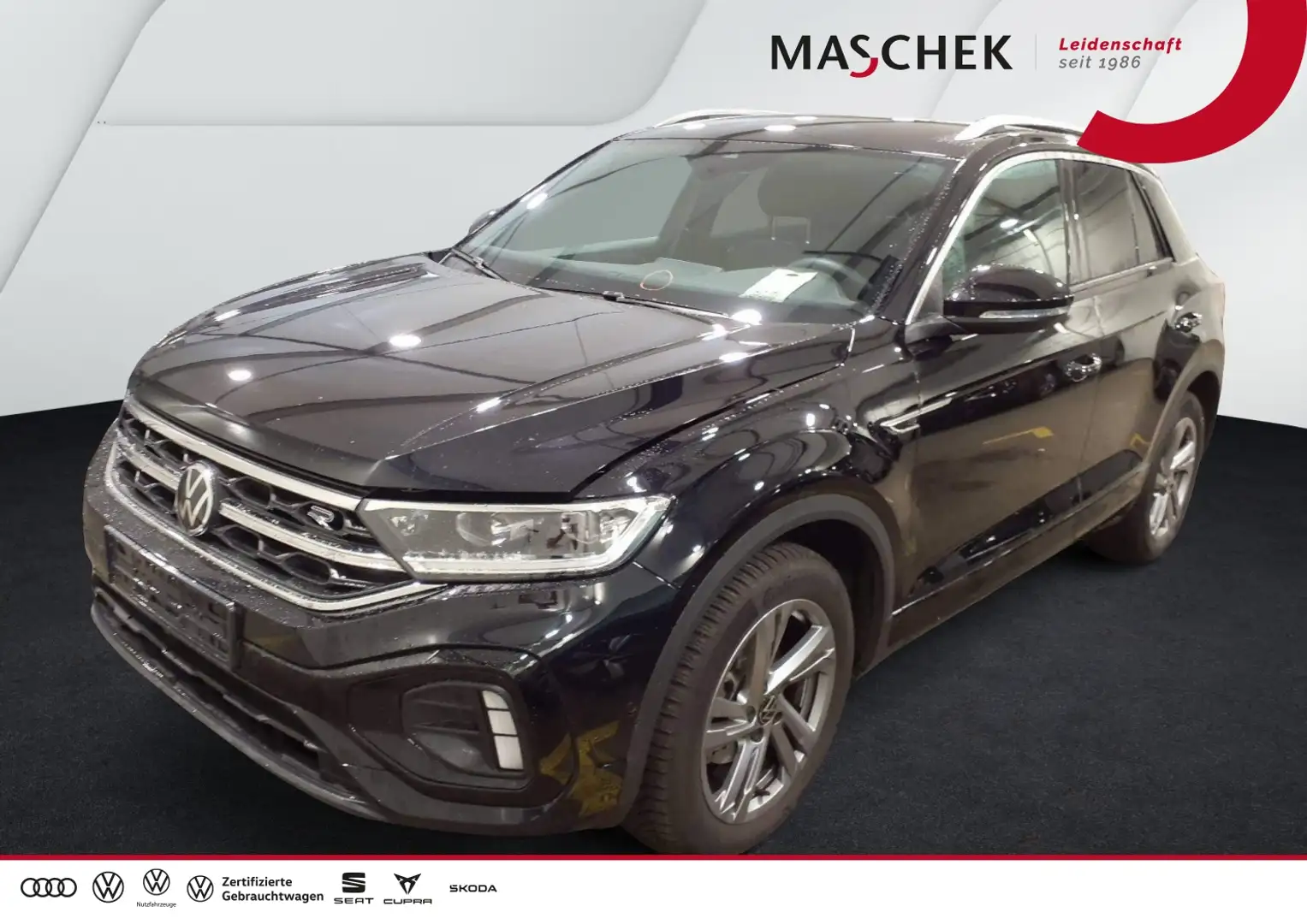 Volkswagen T-Roc R line 1.5 TSI DSG AHK Navi Sitzh. GRA PDC Schwarz - 1