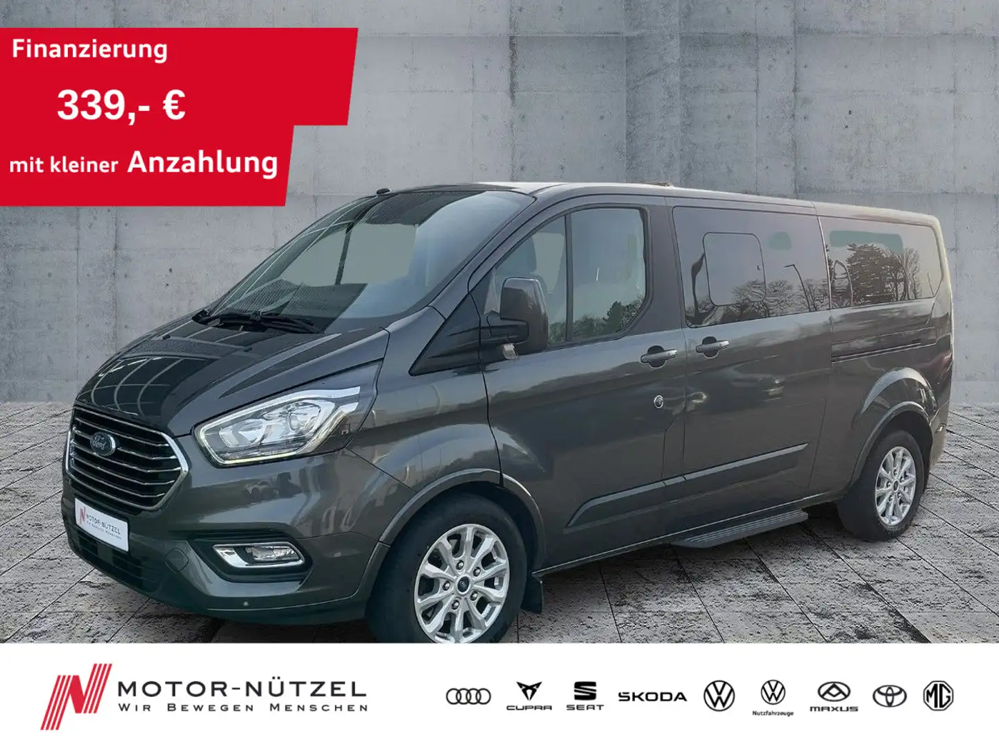 Ford Tourneo Custom 2.0 TDCi L2 TREND SHZ+RFK+GRA+AHK Grijs - 1