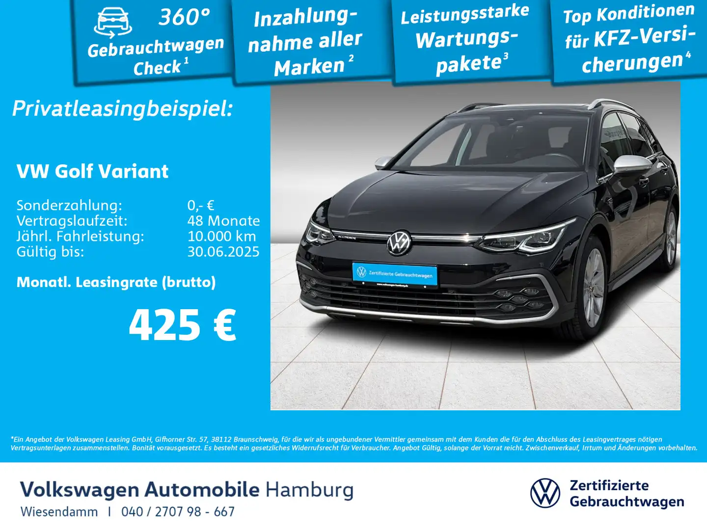 Volkswagen Golf Variant Golf VIII Variant 2.0 TDI 4Motion DSG AHK Navi S Schwarz - 1