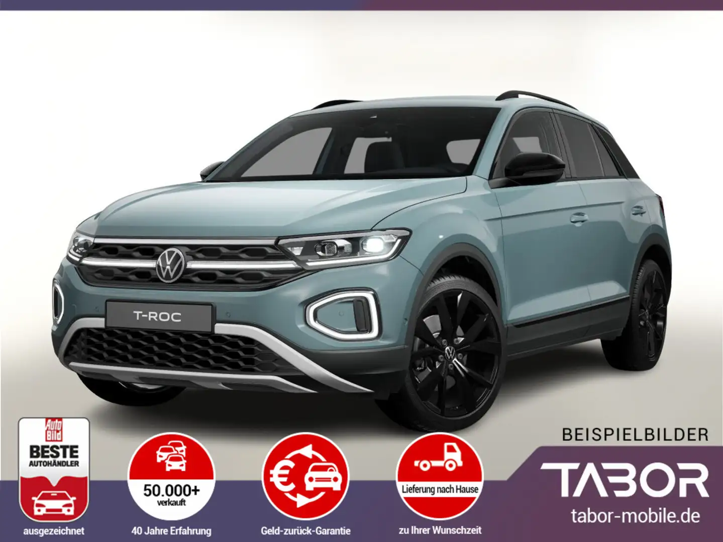 Volkswagen T-Roc 150 DSG Style BlackP Matrix Nav EHK IQDriv Blau - 2