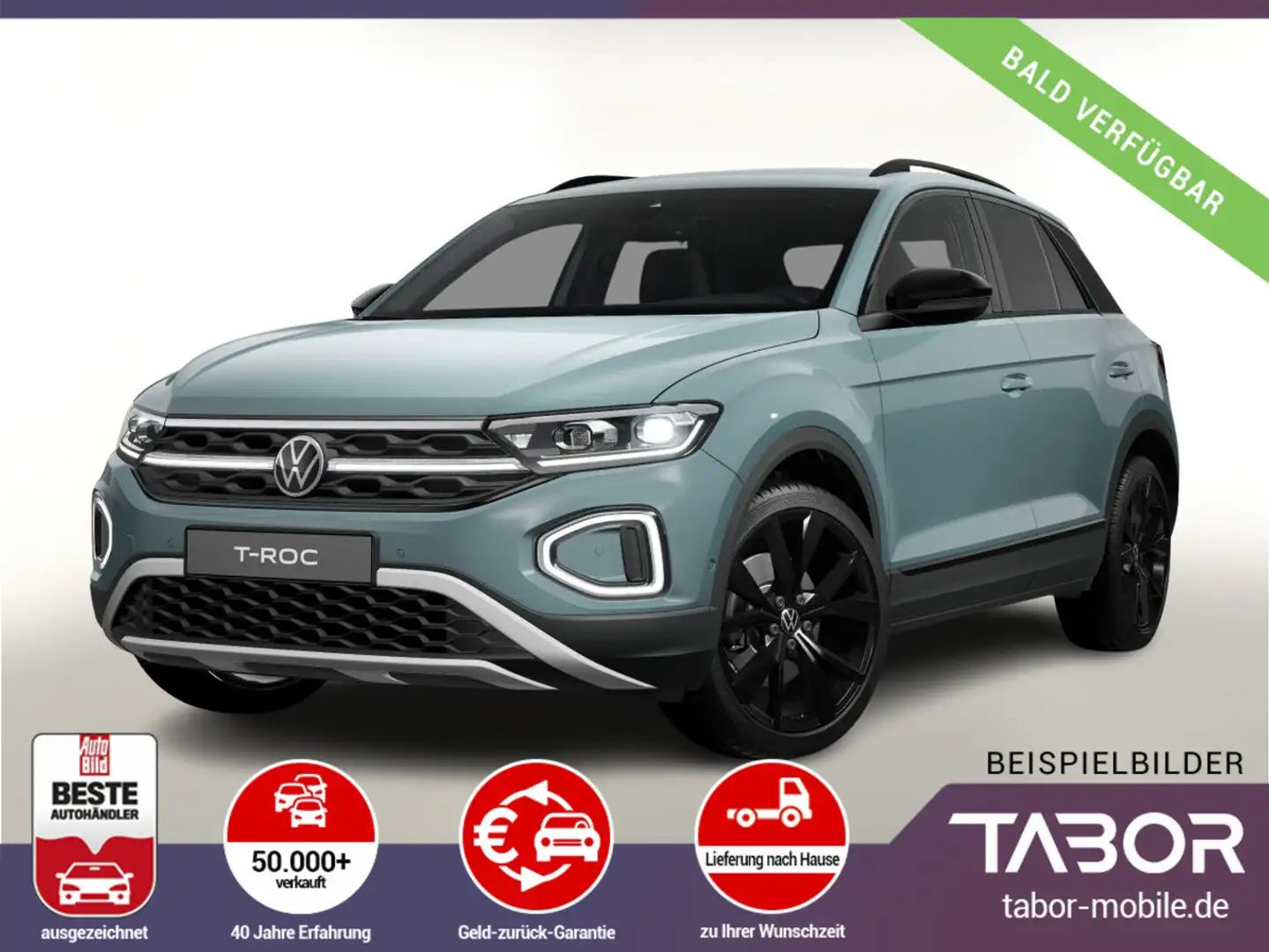 Volkswagen T-Roc 150 DSG Style BlackP Matrix Nav EHK IQDriv Blau - 1