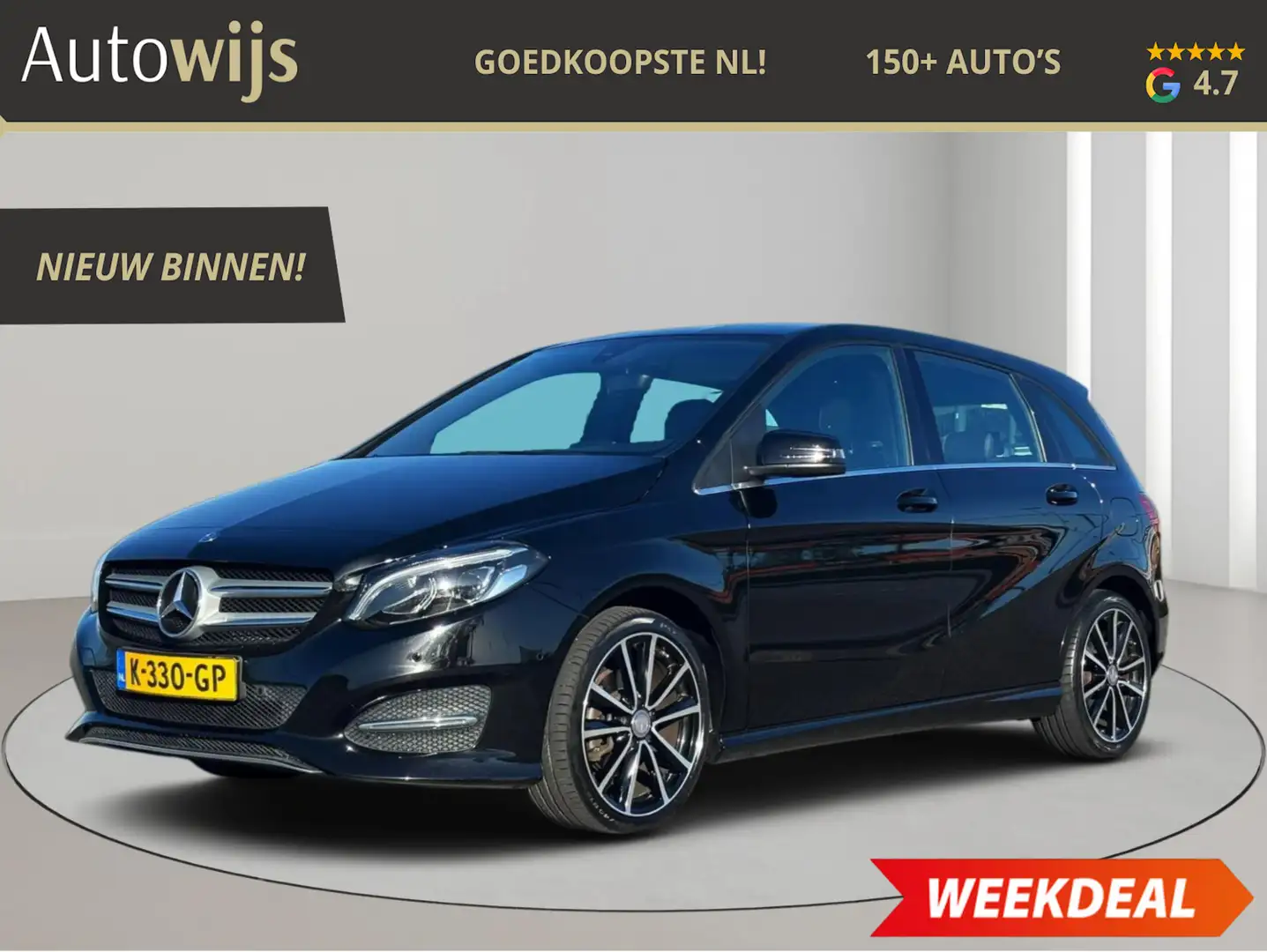 Mercedes-Benz B 200 Ambition|FACELIFT|NAVI|Stoelverw|LM-VELG|GOED ONDE Noir - 1