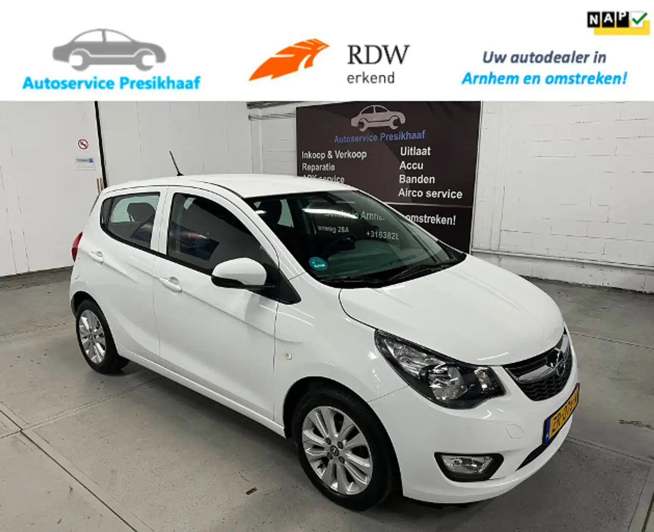 Opel Karl 1.0 ecoFLEX 120 Jaar Edition AIRCO / LM VELGEN Wit - 1