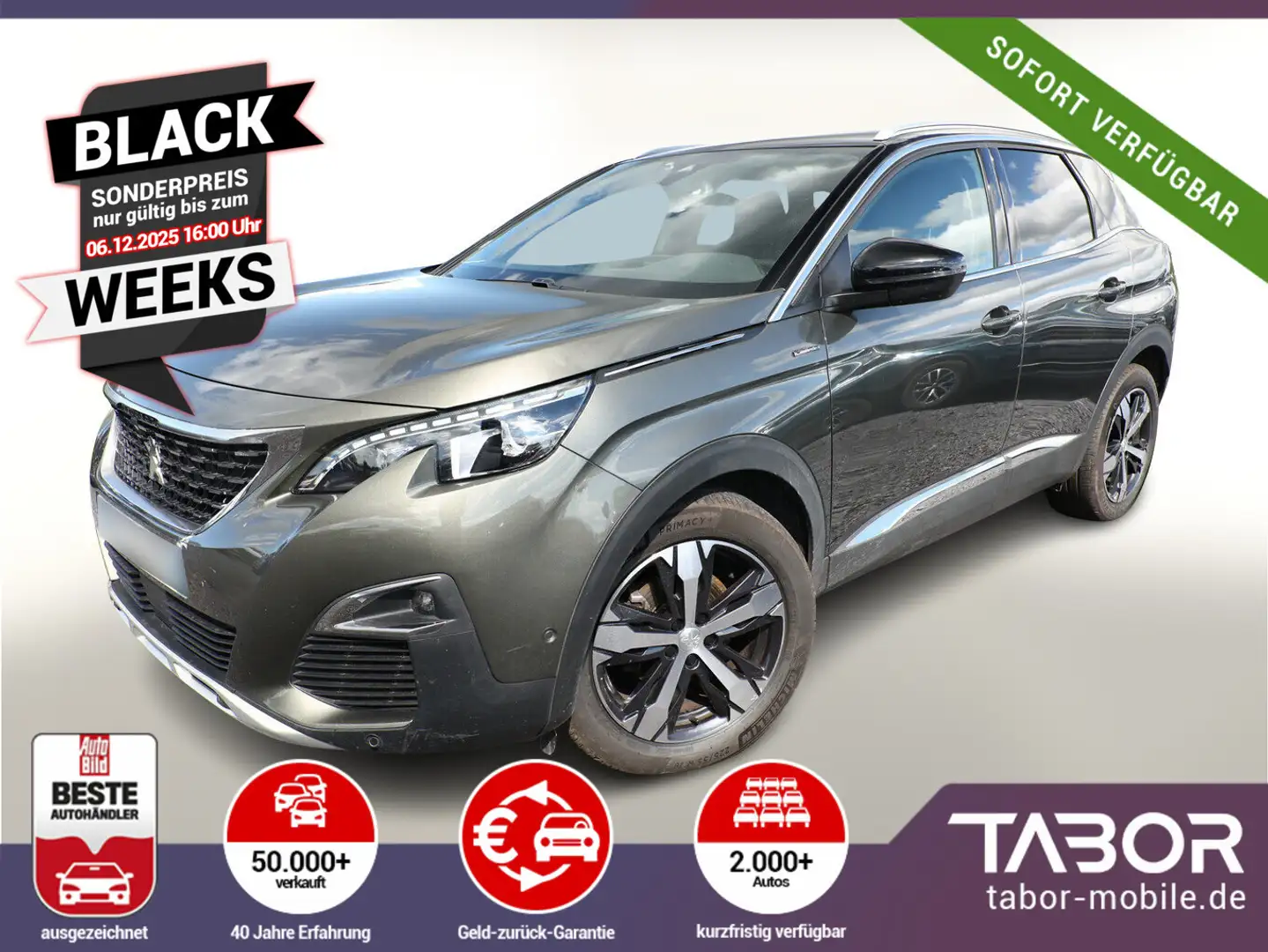 Peugeot 3008 1.5 BlueHDi 130 Aut. Allure LED Nav KeyL Grau - 1