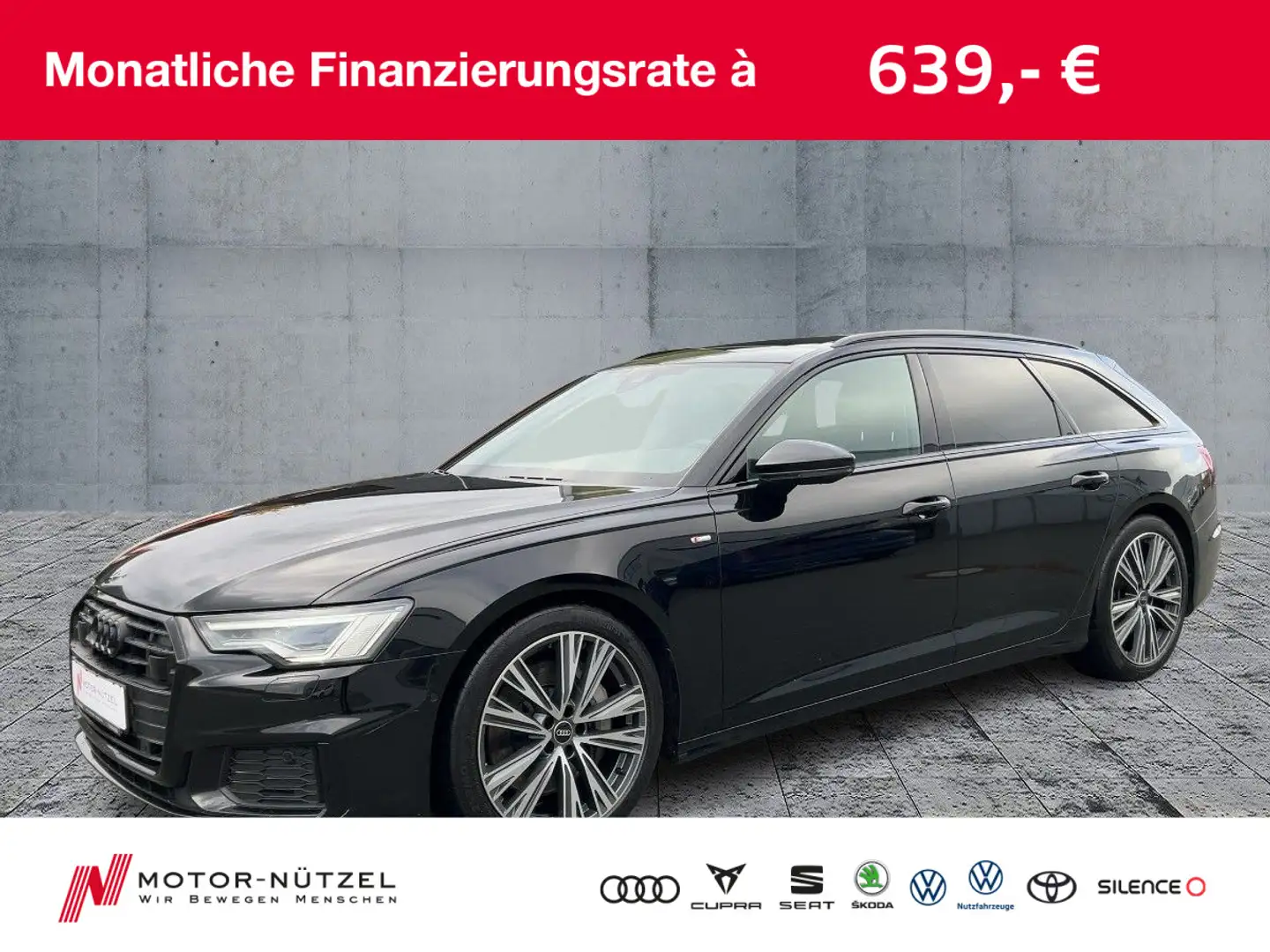Audi A6 55 TFSI QU 2xS-LINE MATRIX+NAV+HuD+PANO Schwarz - 1