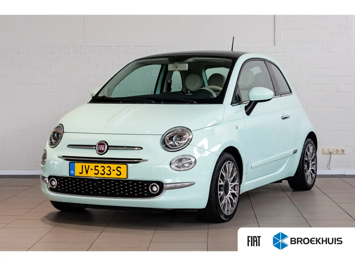 Fiat 500 1.2 Lounge | Schuif Kanteldak | Lichtmetalen velge Groen - 1