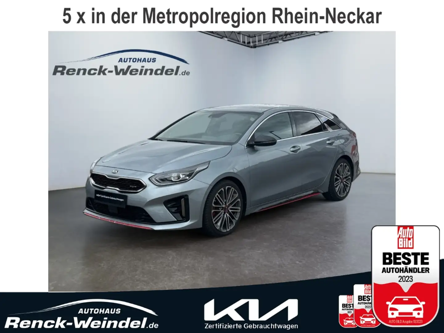 Kia ProCeed / pro_cee'd GT 1.6 Navi Rückfahrkam. Klimaautom PDCv+h ACC Tot Argento - 1