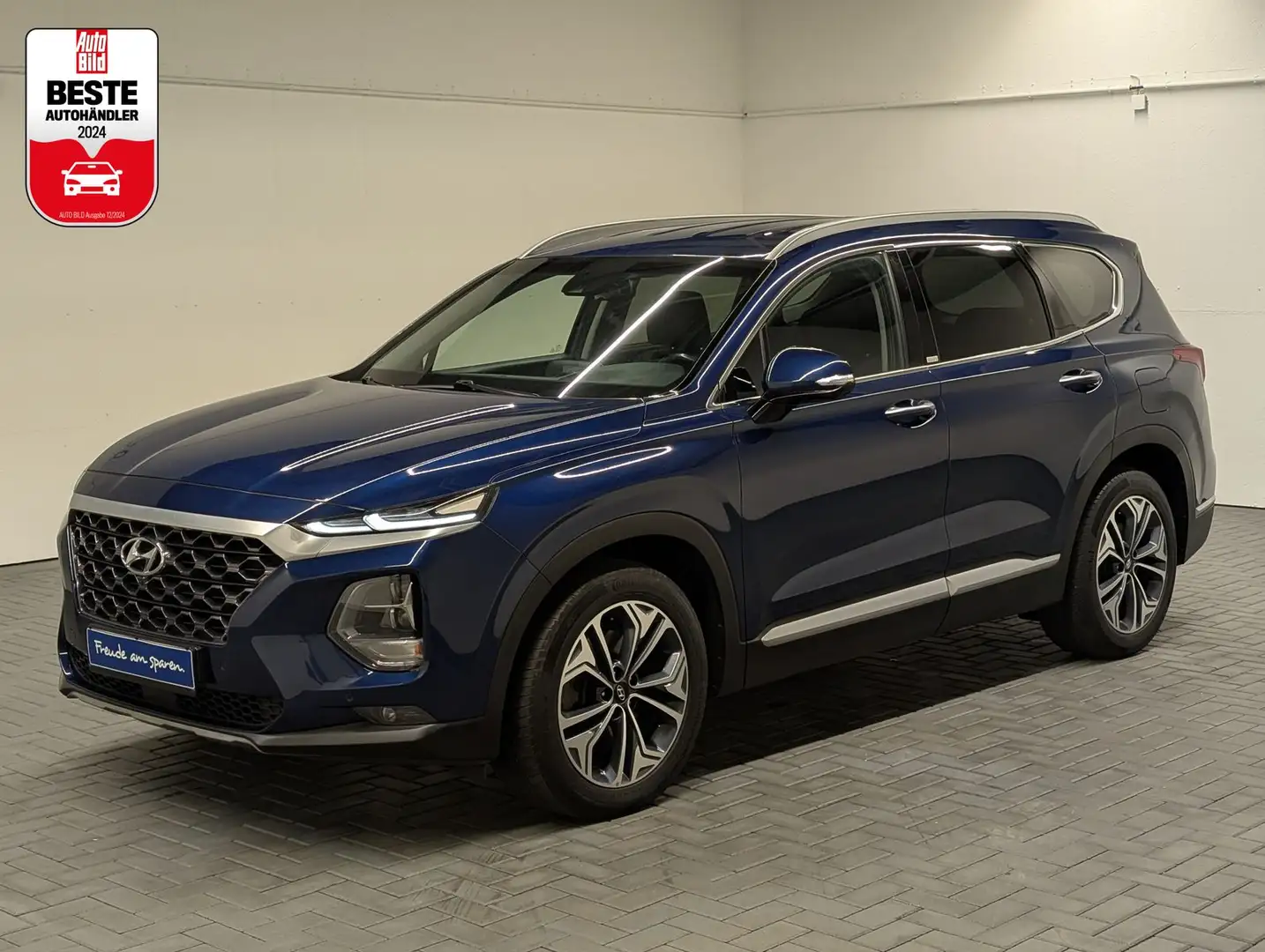 Hyundai SANTA FE Premium 4WD LED/Navi/AHK/HUD/Krell/el.H Blau - 1