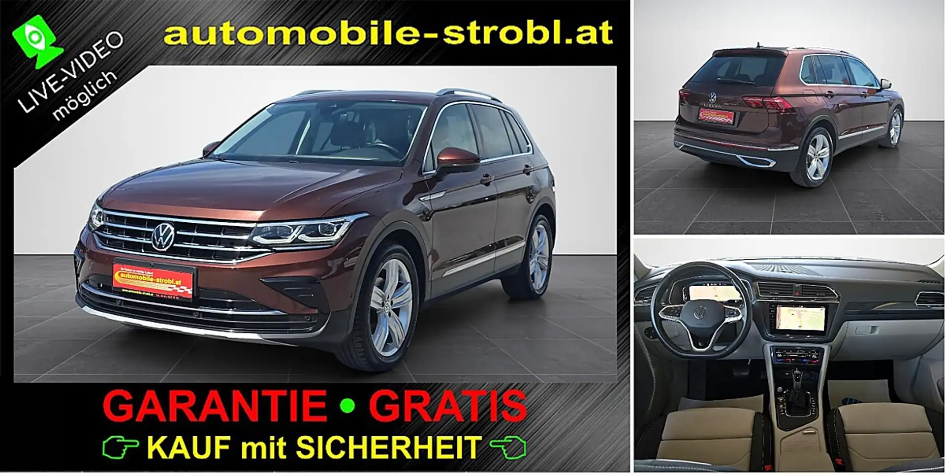 Volkswagen Tiguan 2,0 TDI Eleg. DSG*Mod2021*IQ-Light*Virt.C*Massa... Braun - 1