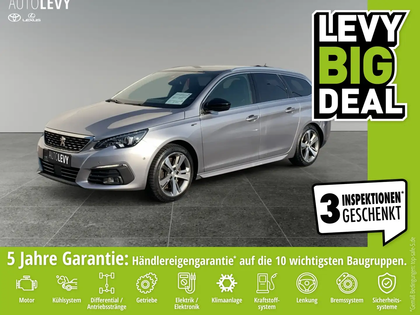 Peugeot 308 SW GT PureTech 225 AHK+LED+Totwinkel+Navi Szürke - 1