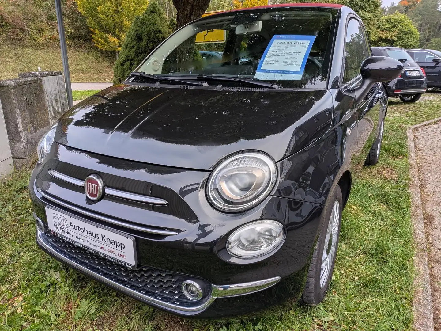 Fiat 500 Cabrio 1,2 Lounge Noir - 1