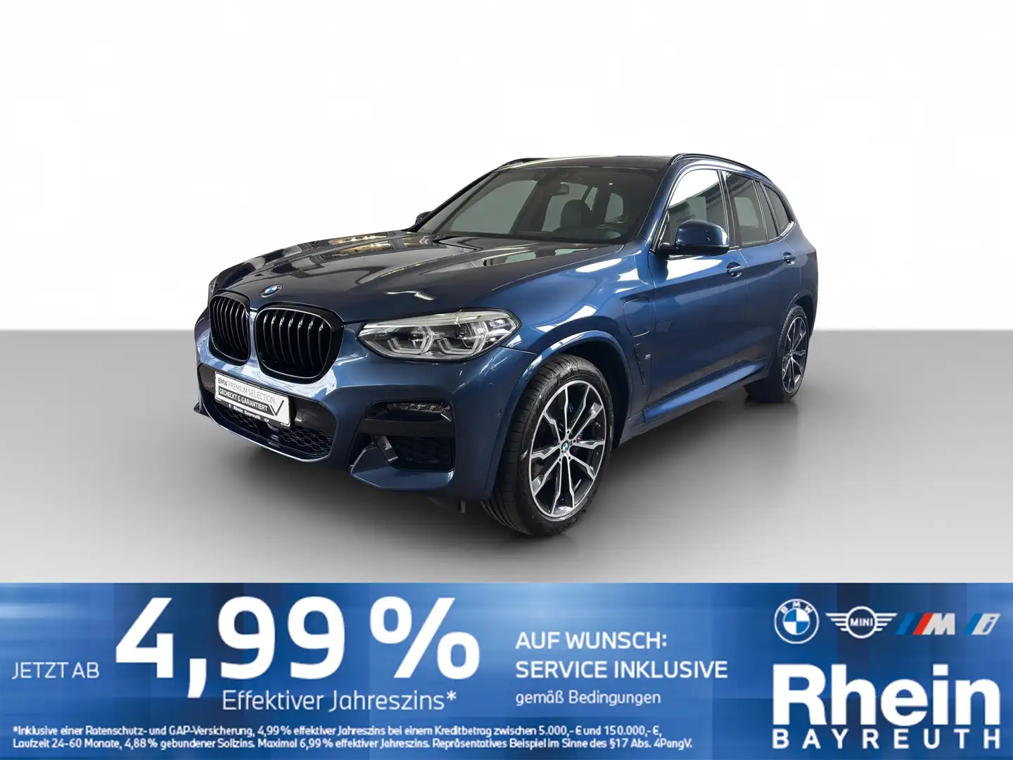 BMW X3 xDrive30e M Sport AdapLED ACC HUD AHK GSD AdapLED Blau - 1