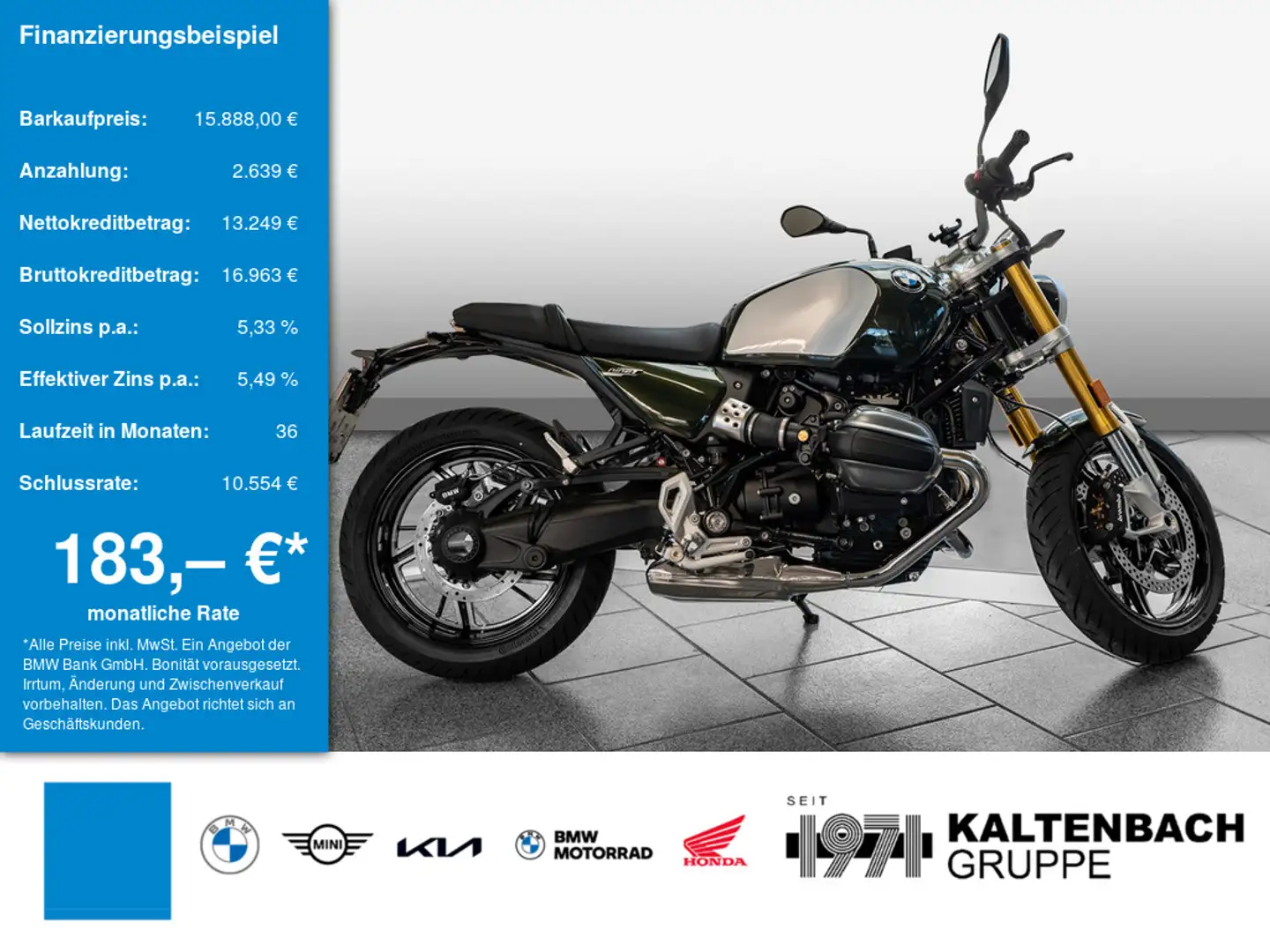 BMW R 12 nineT KOMFORT-P. GRIFFHEIZUNG LED Grün - 1