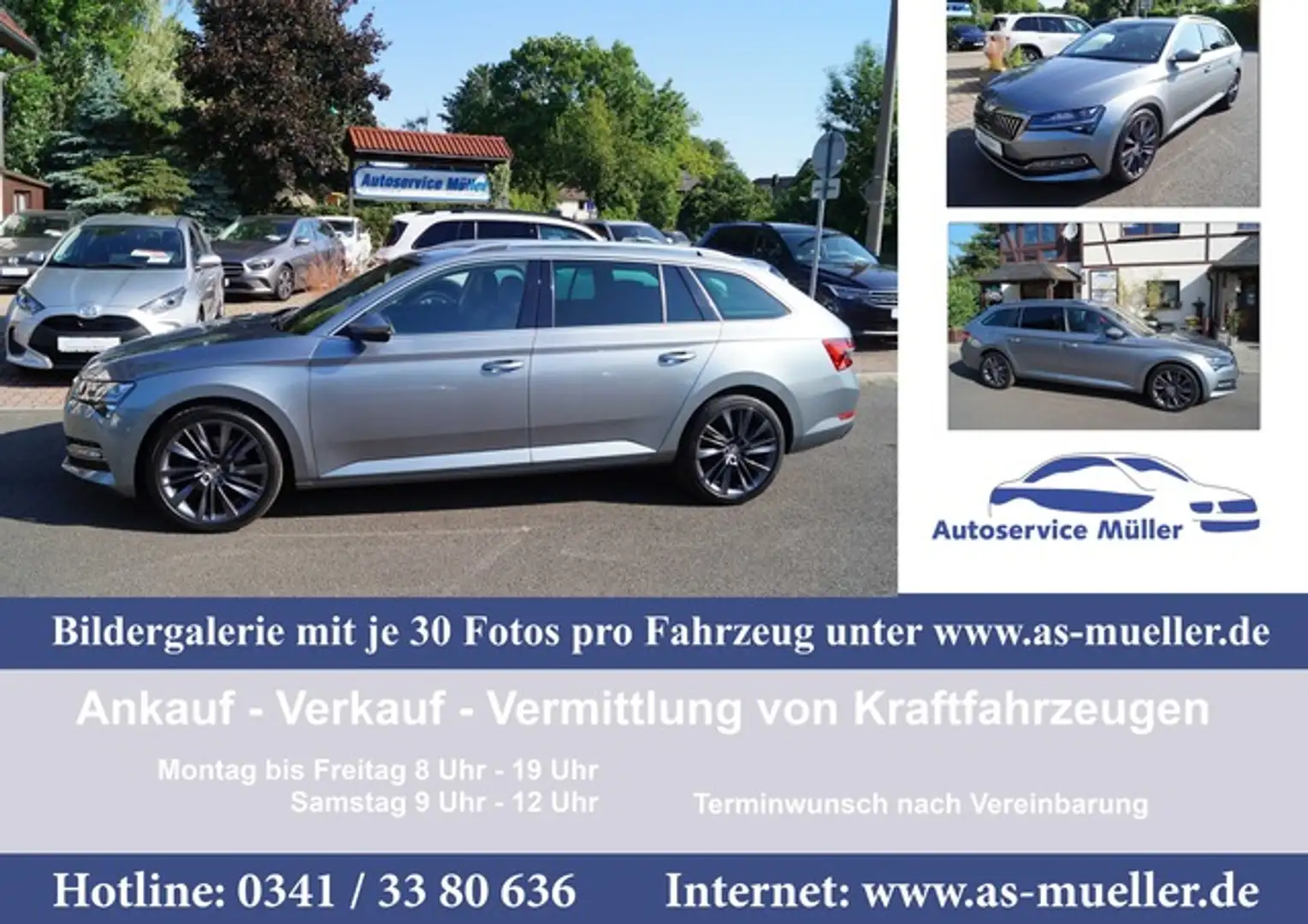 Skoda Superb Combi 4x4 Full Link-Kamera-Leder-Sitzlüf Grau - 1