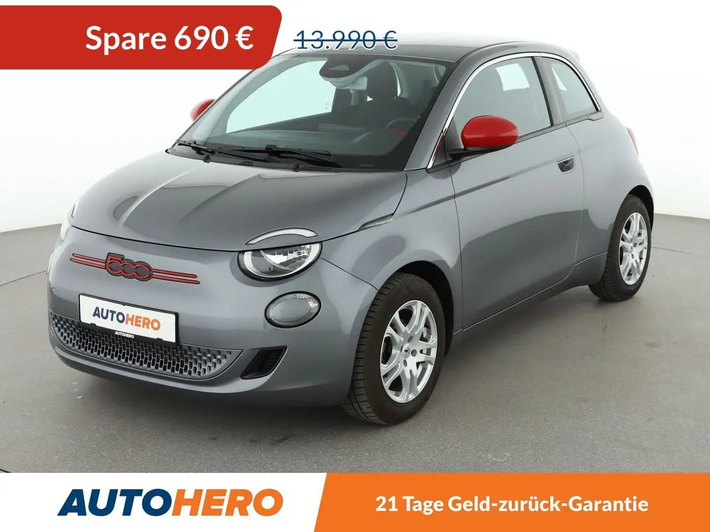 Fiat 500e electric drive 70 kW Red Aut.*NAVI*PDC* Grau - 1