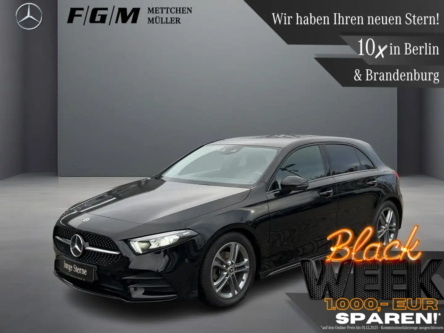 Mercedes-Benz A 180 AMG Line Night|Sitzhz|Kam|LED|LMF|Navi|PDC Schwarz - 1