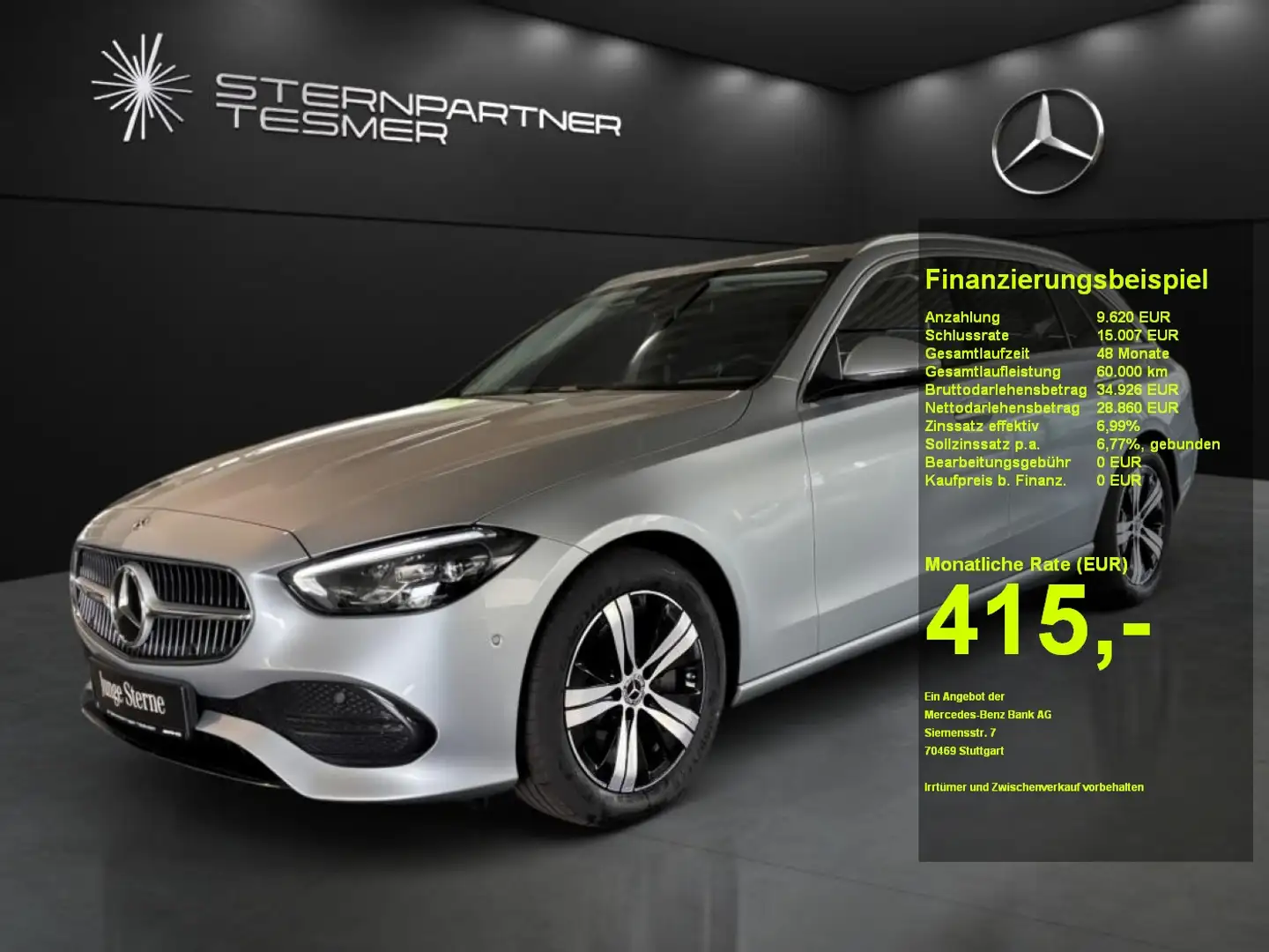 Mercedes-Benz C 220 d T AVANTGARDE- TOTWINKEL - AMBIENTE - AHK Silber - 1