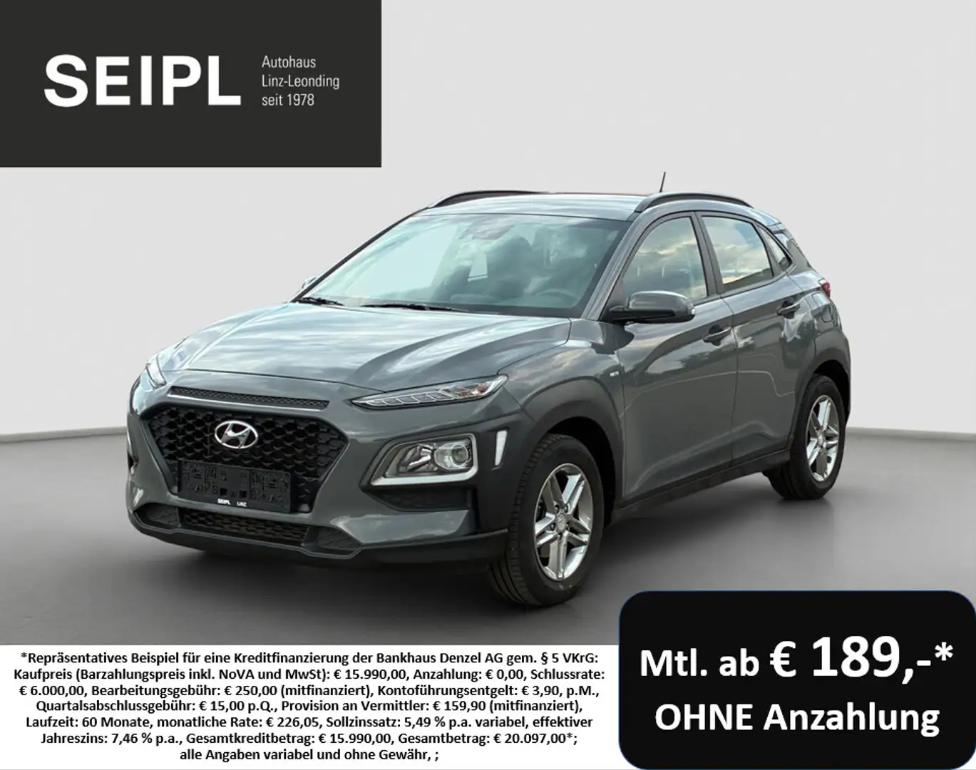 Hyundai KONA Kona 1,0 T-GDi 2WD Level 3 Grau - 1
