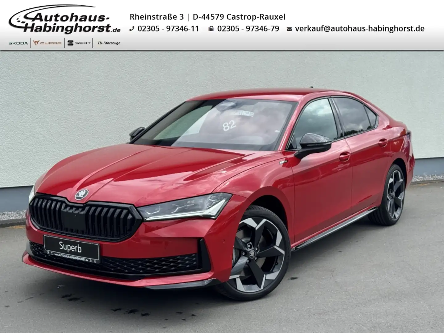 Skoda Superb IV 2.0 TSI DSG 4x4 Sportline AHK Standhzg AreaView Rot - 1