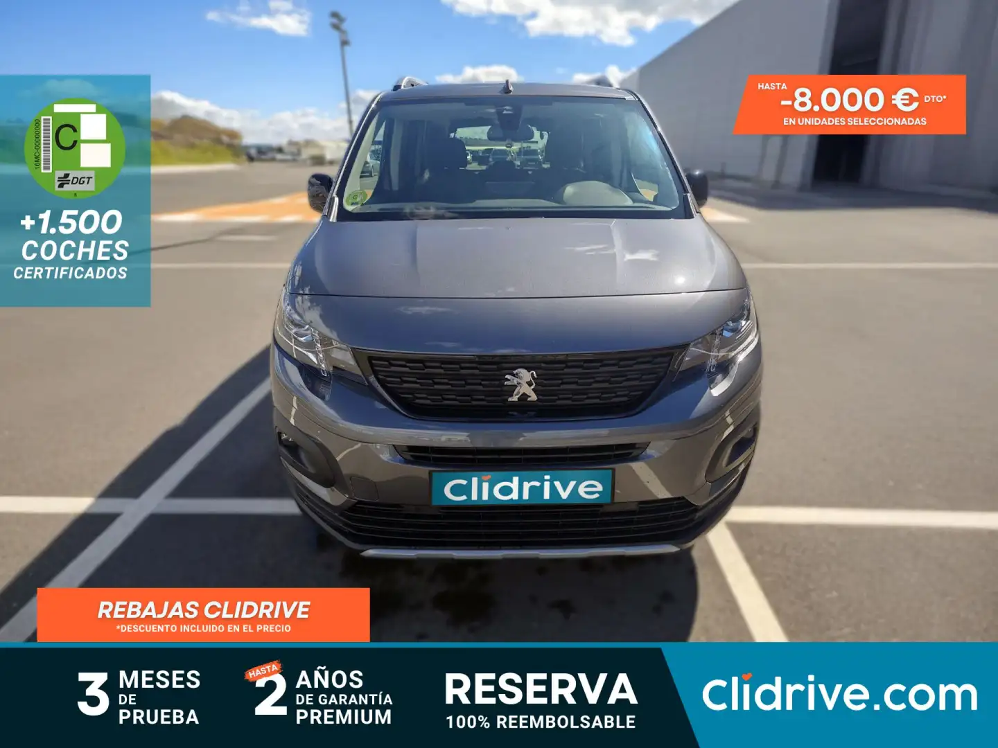 Peugeot Rifter GT Long BlueHDi 96kW 7 plazas Gris - 1