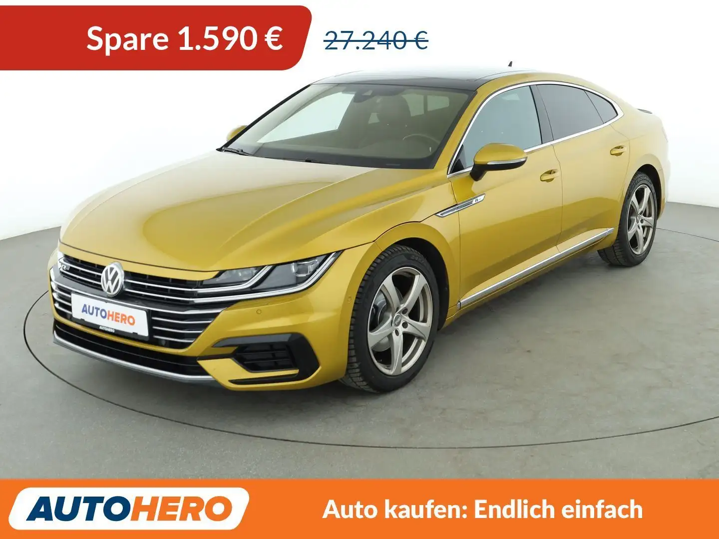 Volkswagen Arteon 2.0 TDI R-Line Aut.*NAVI*LED*ACC* Gelb - 1