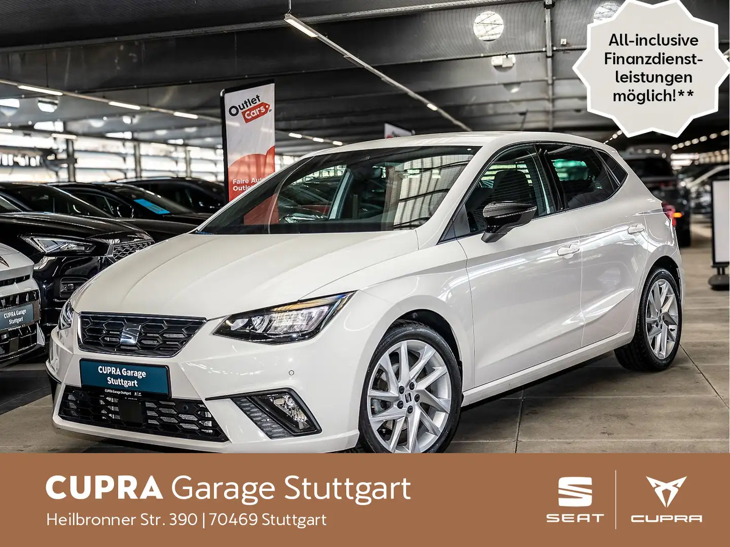 SEAT Ibiza 1.0 TSI FR DSG NAVI KLIMA TEMP SHZ EPH Weiß - 1