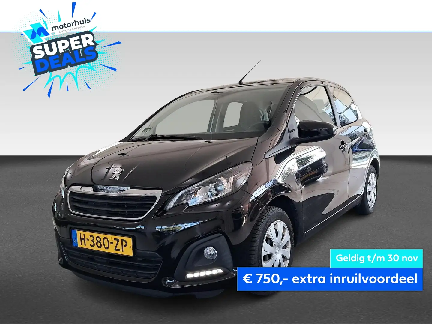 Peugeot 108 1.0 e-VTi 72pk 5D Active Airco | Camera Zwart - 1