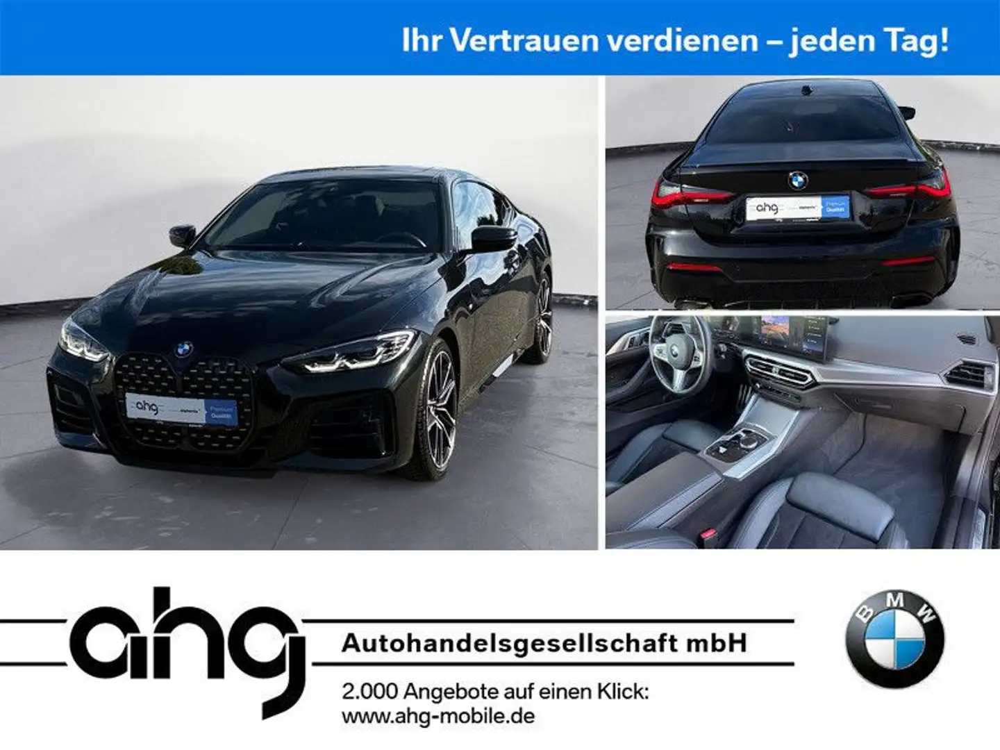BMW M440i Coupe Navi Klima PDC HiFi DAB Glasdach Mem Noir - 1