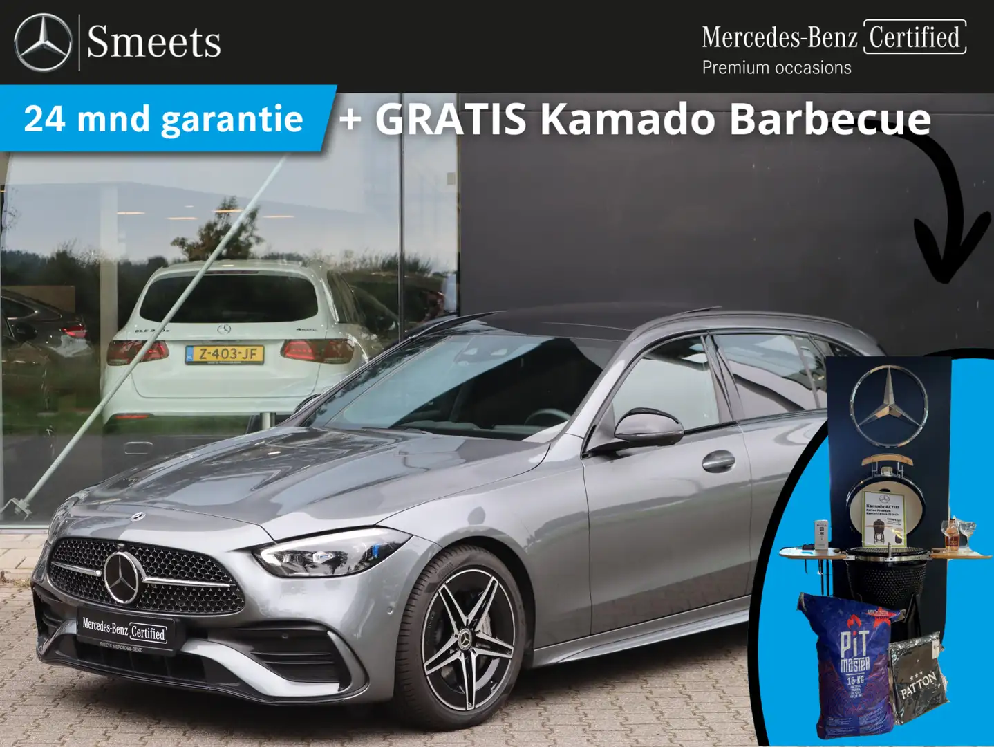 Mercedes-Benz C 180 Estate AMG Line | Panoramadak | 360 camera | HUD | Grijs - 1