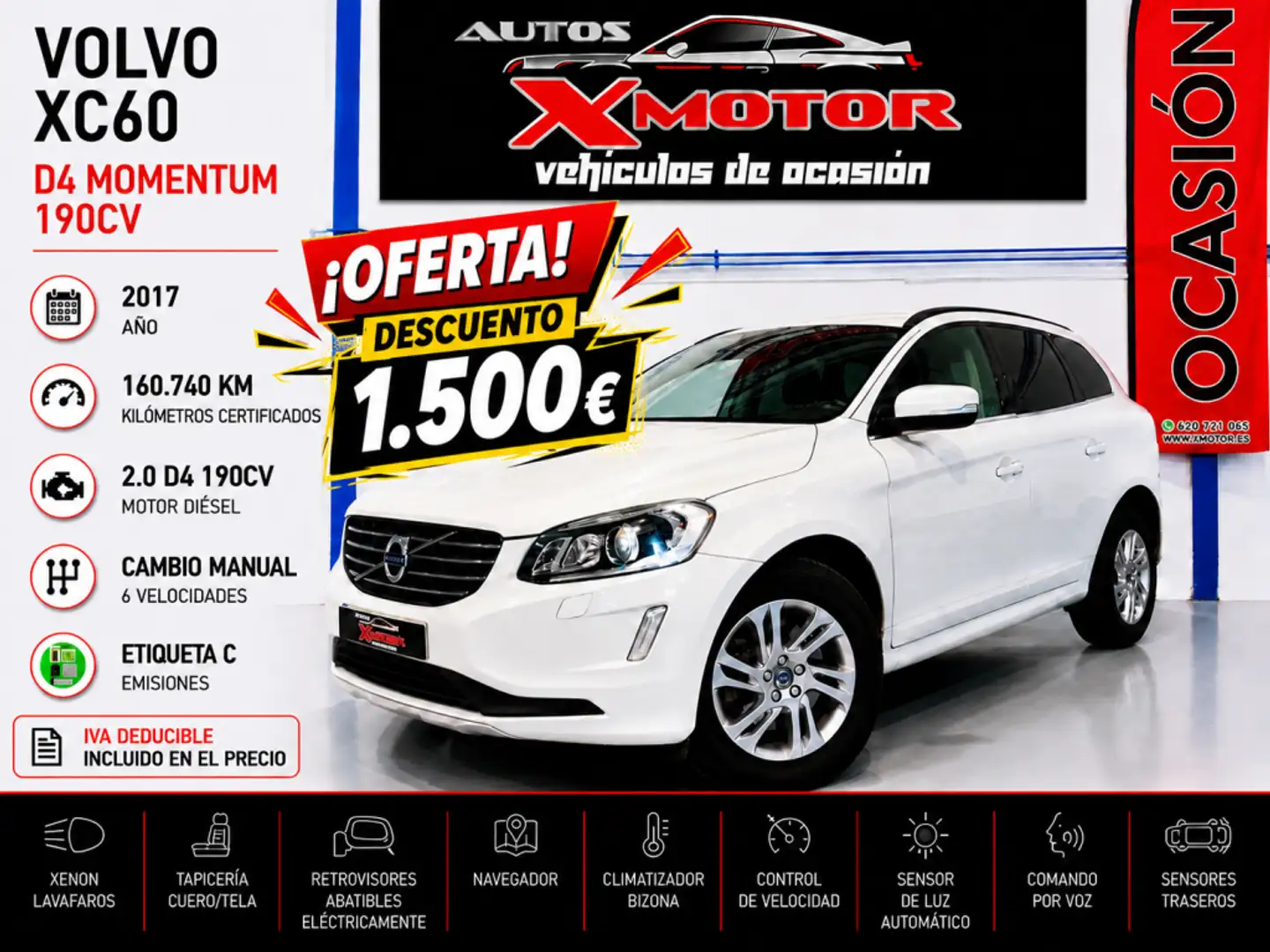 Volvo XC60 D4 Momentum AWD Aut. Blanco - 1