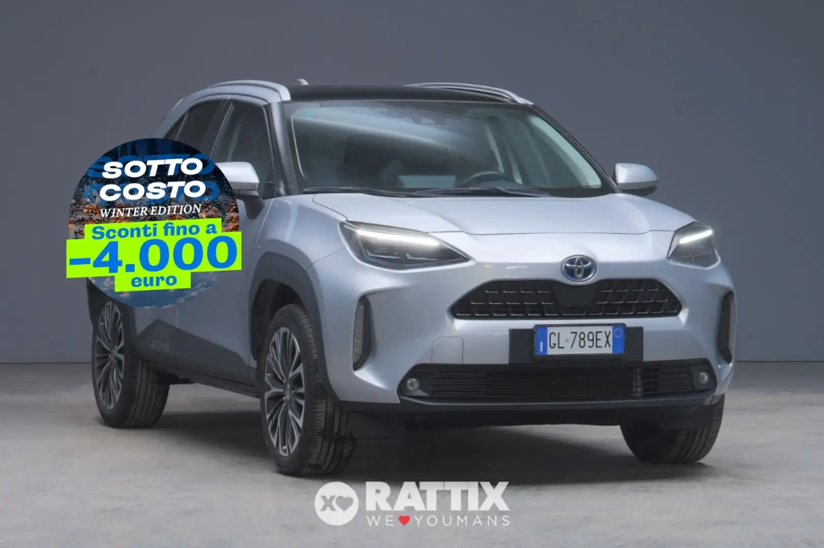 Toyota Yaris Cross 1.5 Hybrid 116CV Lounge e-CVT + tetto panoramico Grigio - 1