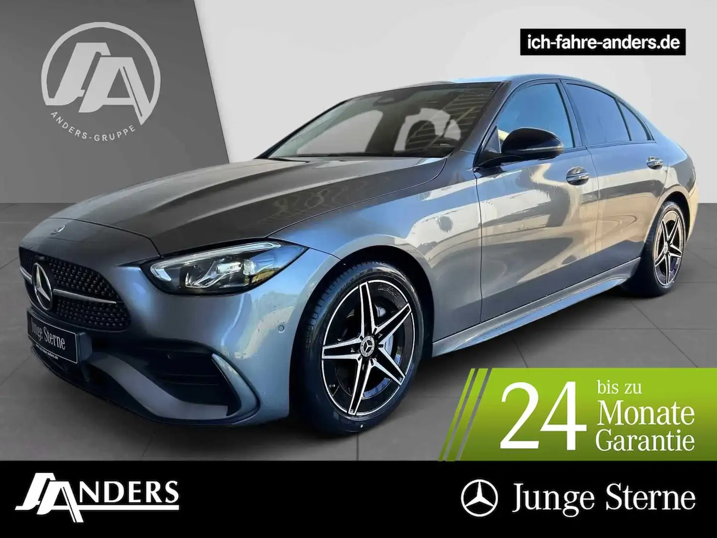 Mercedes-Benz C 220 d AMG+MBUX+Night+AHK+SHD+Kamera+LED+Apple Сірий - 1