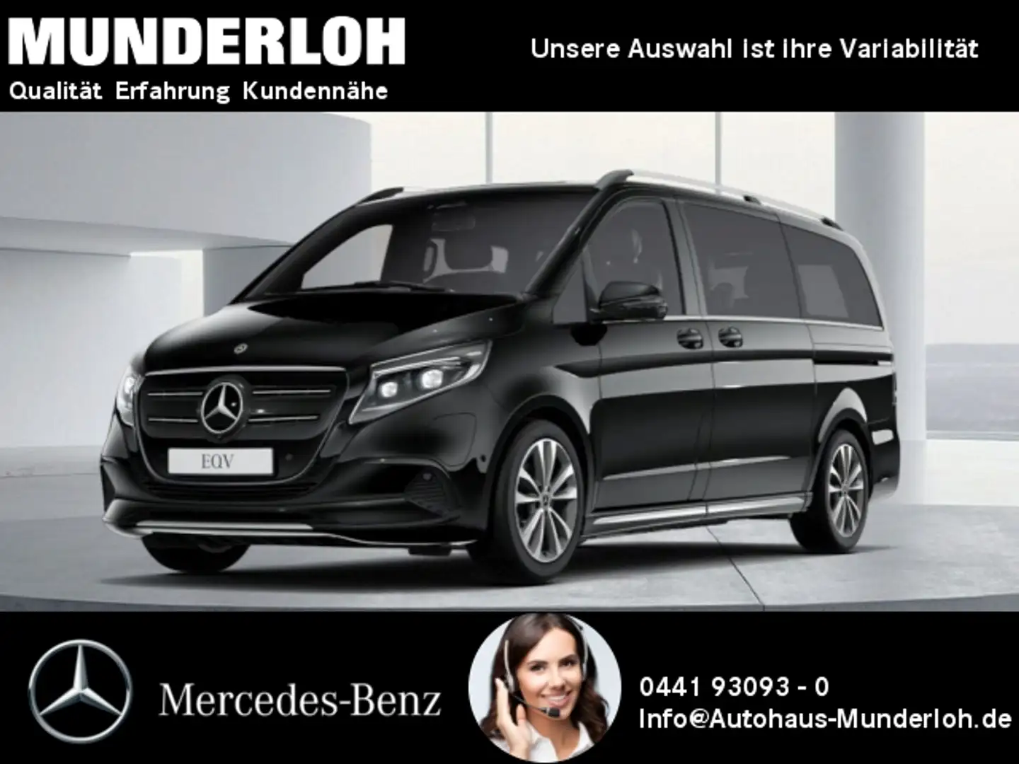 Mercedes-Benz EQV 300 AVANTGARDE Lang  FACELIFT WIDESCREEN Noir - 2
