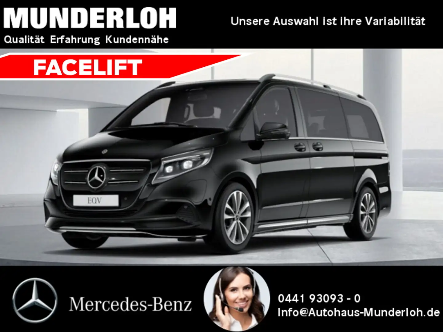 Mercedes-Benz EQV 300 AVANTGARDE Lang  FACELIFT WIDESCREEN Noir - 1