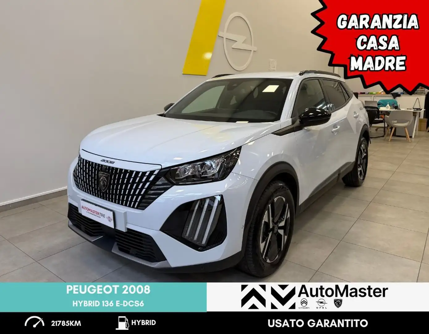 Peugeot 2008 2008 Hybrid 136 e-DCS6 Allure Bianco - 1