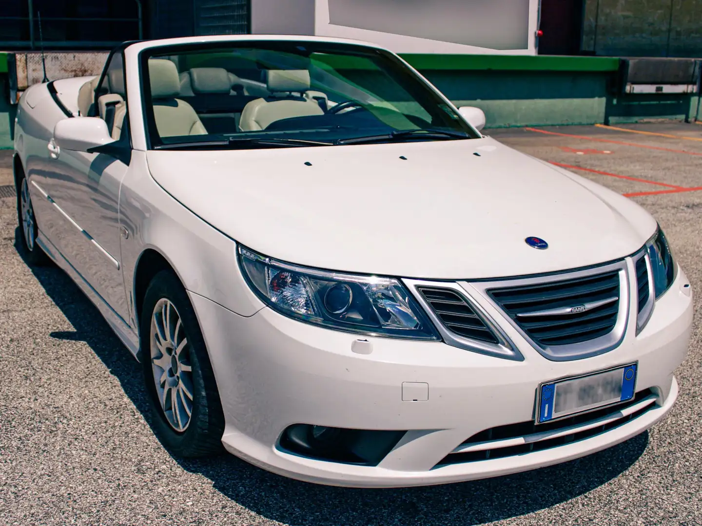 Saab 9-3 9-3 Cabrio 1.9 tid 16v Linear dpf Biały - 2