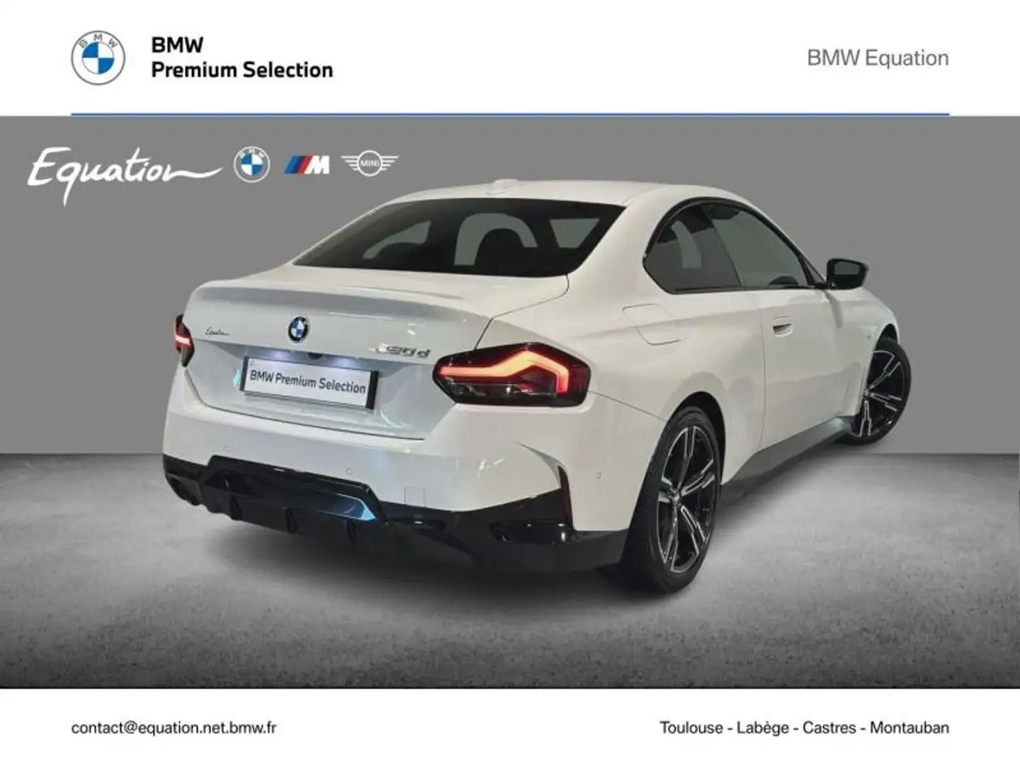 BMW 220 220dA 190ch M Sport Blanc - 2