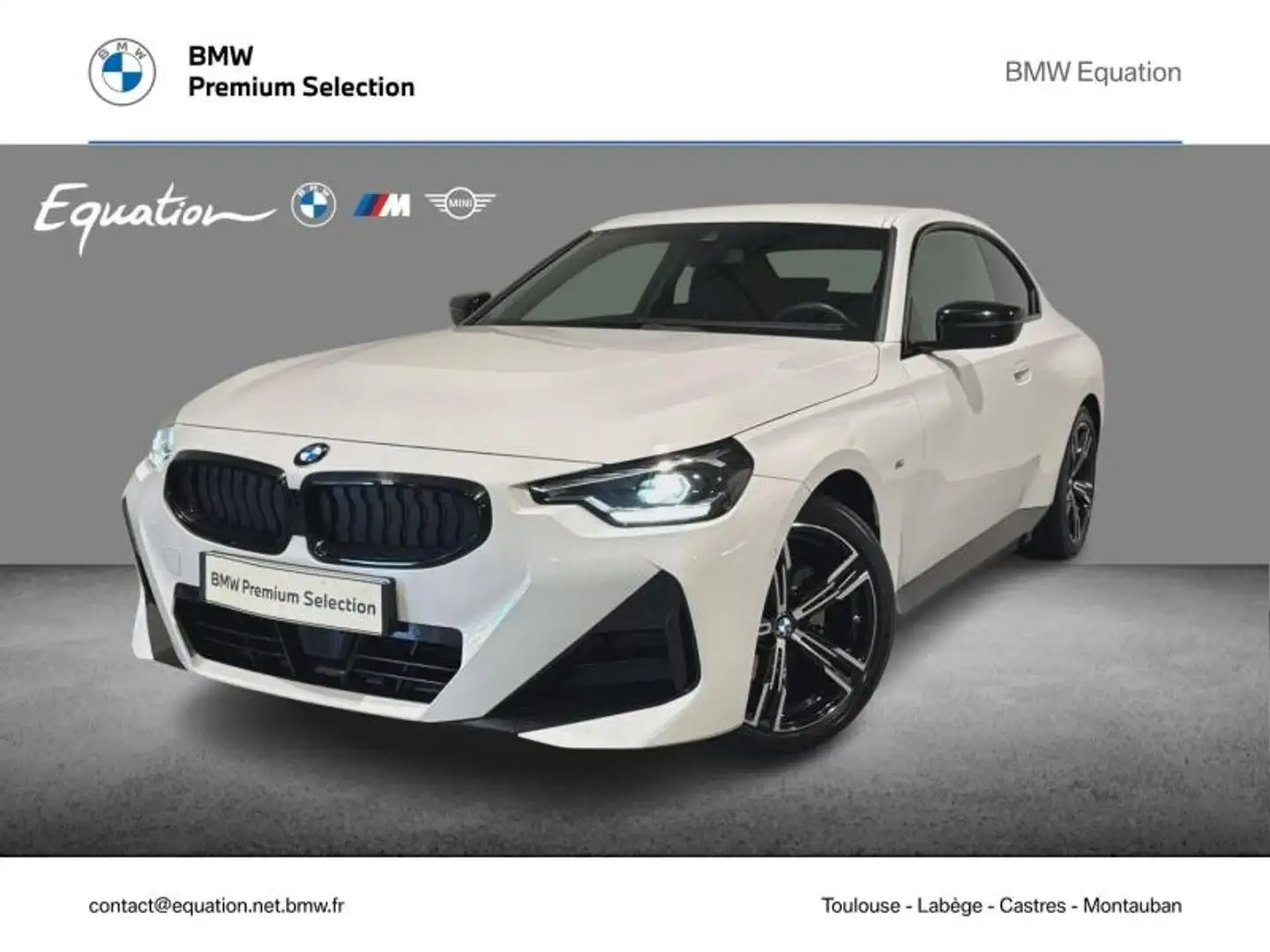 BMW 220 220dA 190ch M Sport Blanc - 1