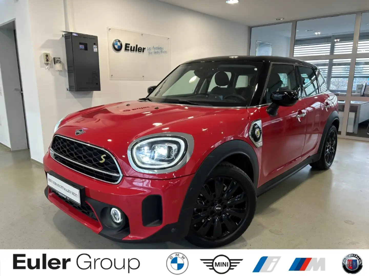 MINI Cooper SE Countryman ALL4 Pano LED Navi HUD Sportsitze Tempomat Rot - 1